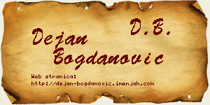 Dejan Bogdanović vizit kartica